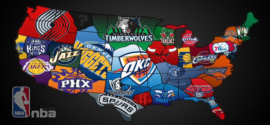 NBA state map